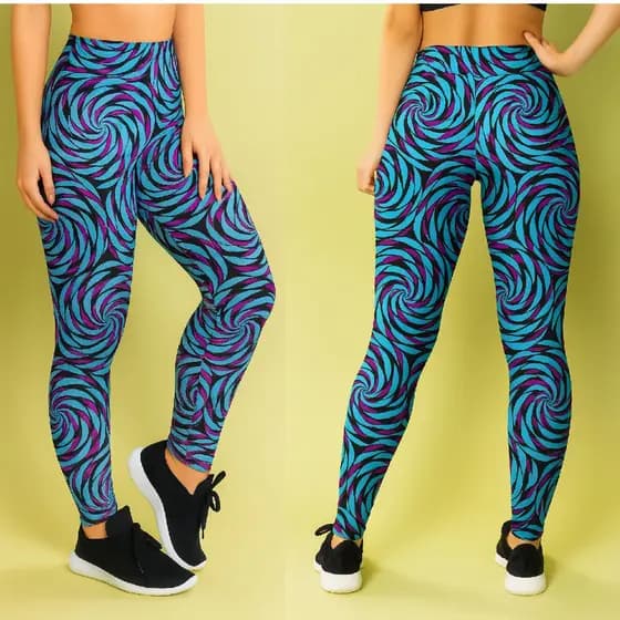 Calça Legging Estampada Cintura alta Para Academia e Caminhada