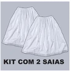 KIT COM 2 Saias Religiosa de Umbanda e Candomblé, Anágua, Saia de ração Tecido Microfibra