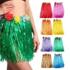 Saia Havaiana Colorida Fitilho Fantasia Carnaval