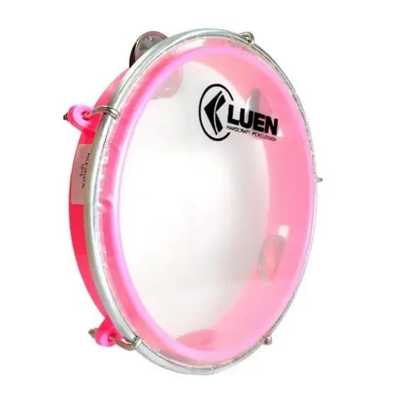 Pandeiro Infantil Abs Rosa Pele Cristal 8" - Luen
