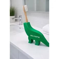 Porta Escova Dinossauro Personalizavel
