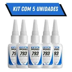 Cola Instantânea Tek Bond 793 20g/Para Unha Postiça/Fibra Bico Fino/Fácil Aplicação/Super Forte