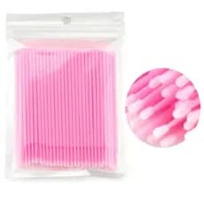 Kit 400 Microbrush Cotonete Alongamento Cilios Fio A Fio