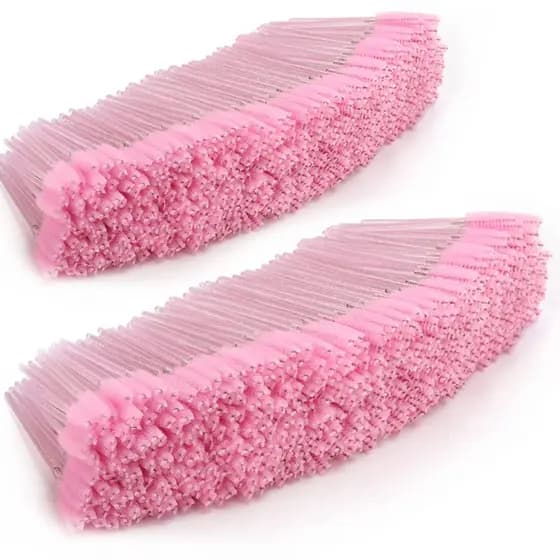 Kit 500 Escovinhas Glitter Extensao De Cilios Sobrancelha