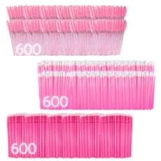 Kit 600 escovinhas + 600 microbrush + 600 aplicadores de batom Alongamento de cílios