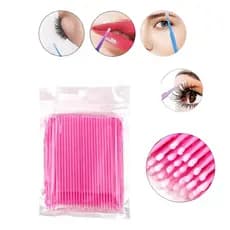 Kit 200 Microbrush Cotonete Alongamento Extensão De Cílios Fio A Fio