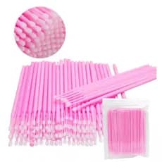 Kit 300 Microbrush Cotonete Alongamento Cilios Fio A Fio Microlips