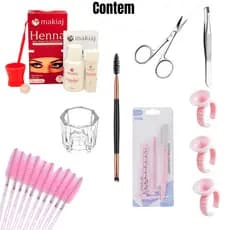 Kit - Design para Sobrancelhas Henna Makiaj Paquimêtro Navalha Completo
