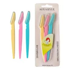 Kit 3 Unidades Lâminas Sobrancelha e Rosto Navalha Depilação Design