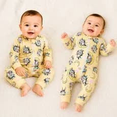 Macacão Bebê Menina 100% Algodão com Zíper Frontal | Estampado de Unicórnio |  Roupa Menina Bebê Confortável 0-9 meses