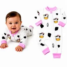 Macacão bebê menina quentinho | macacão Vaquinha inverno | Mesversário RN ao G.