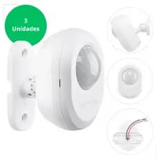 Kit 3 Unidades - Interruptor Sensor de Presença para Iluminação Intelbras ESPI 360 A