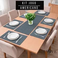 Kit Jogo Americano 100% Algodão Premium - Alta Durabilidade  Maciez Mesa Posta Resistente