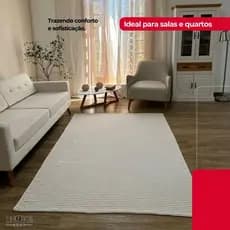 Tapete 100% Algodão para Sala, Quarto e Beira-Cama - Diversas Medidas