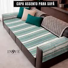 Capa Protetora para Assento de Sofá Gigante 100% Algodão Lavável na Máquina -Sala Quarto Cama Premium