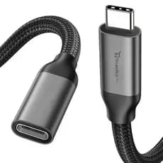 Cabo Extensor USB Tipo C 3.2 Thundebolt 1m Macho Fêmea Cabo Extensão USB C 4K 60Hz 100w 1 metro