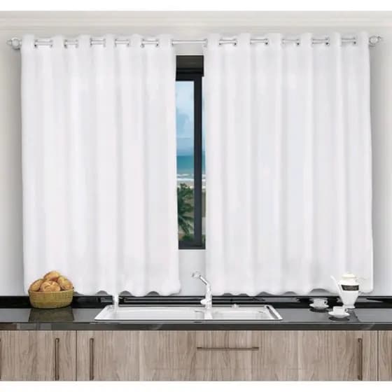 Cortina Oxford Lisa para Quarto, Sala e Cozinha Corta Luz 2 m x 1,40 m para Decoraçoa de Janela Casa