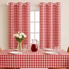 Cortina Para Decoração Sala Quarto e Cozinha 2 m X 1,40  Xadrez Piquenique corta luz