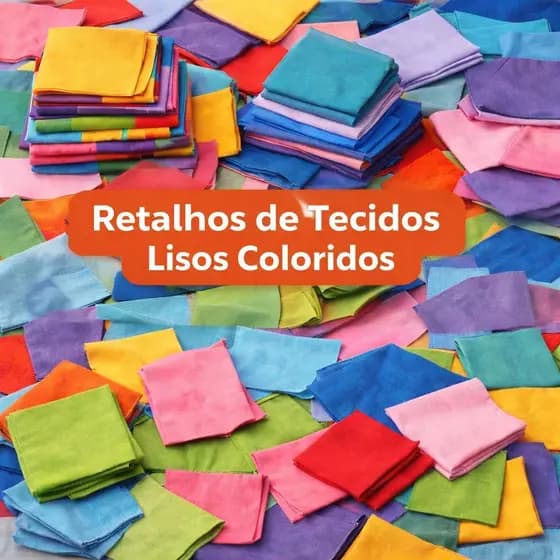 Retalho de Tecido Estampado e lisos Pacote com 2 kilos Diversos para Artesanato com Retalhos Tecidos