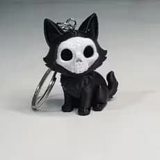 Chaveiro Gato Caveira – Impressão 3D
