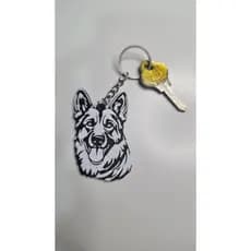 🐾 Chaveiro Pastor Alemão – Impressão 3D | Pet Lover