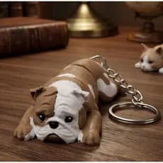 🐶✨ CHAVEIRO BULDOGUE ARTICULADO EM 3D ✨
