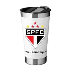 Copo Térmico Inox Personalizado 450ml Tema time  Futebol com Tampa