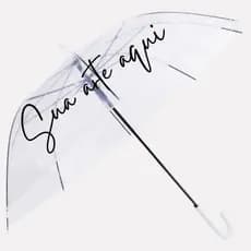 Guarda Chuva Transparente Automático Grande Adulto Bengala Personalizado