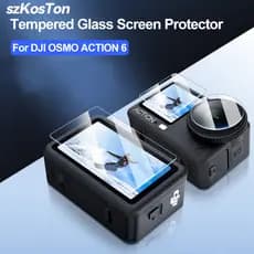 Vidro Temperado Para DJI OSMO Action 6 Protetor De Tela E Lente Transparente Ultra-HD Anti-Risco Acessórios De Filme De