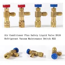 R410A R22 Ferramenta De Refrigeração Ar Condicionado Adaptador De Válvula De Segurança Cobre De Carregamento Com 1/4