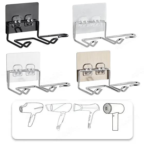 Suporte Para Secador De Cabelo , De Parede Alisador Organizador De Banheiro , Prateleira De Armazenamento , Acessórios