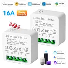 ZigBee WiFi Mini Interruptor Inteligente 16A eWeLink APP DIY Módulo De Relé Disjuntor 2 Vias Controle Temporizador Voz Para Alice Alexa