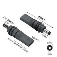 Adaptador De Alimentação USB C Para DC Starlink Mini PD100W Fêmea DC5521 Macho Conector Carga Barril Jack