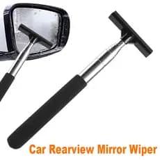 Limpador De Espelho Retrovisor De Carro , Alça Telescópica , Durável , Inoxidável , Ferramentas De Limpeza De Vidro Auto