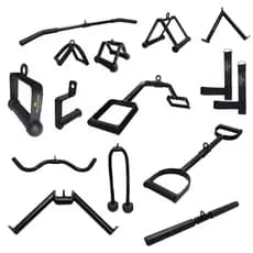 Kit 7 Puxadores de Academia Articulado Barra Pulley
