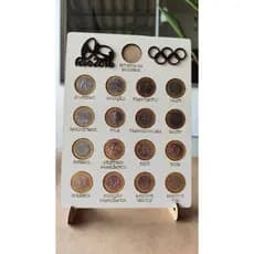Quadro porta moedas das Olimpiadas Rio 2016.