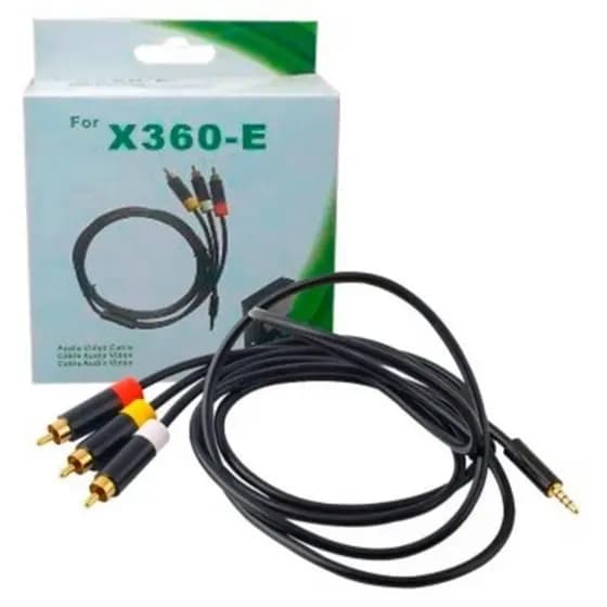 Cabo AV Audio e Video Tv Alta Definição 720p Compatível com Console Xbox 360-E X360 Super Slim