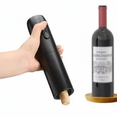 Abridor de Vinho Portátil Saca Rolha Sem Fio Elétrico Bateria Recarregável Opener Wine USB Preto