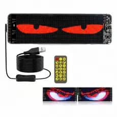 Painel Flexivel Tela de Luz Led RGB Olhos Carro Imagens Texto Matriz 16x64