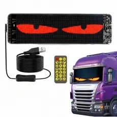 Painel Flexivel Tela de Luz Led RGB Olhos Carro Imagens Texto Caminhão Matriz 16x96