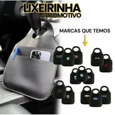 Lixeira  Automotiva Porta Lixo Couro Reforçado Universal de Alta Qualidade Rustica FRETE GRATIS