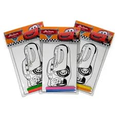 28 Unidades Kit Colorir Giz De Cera Lembrancinha Infantil Tema Carros Outros