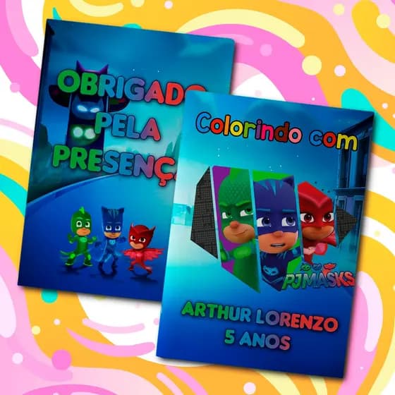 Livreto 8 Paginas Para Colorir Festa Infantil Tema Personalizado