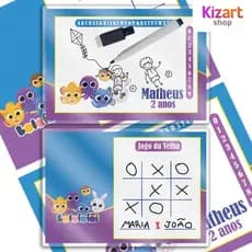 Lousa Mágica Personalizada Para Festa Infantil Lembrancinha Com Canetas Apagáveis Personalizado