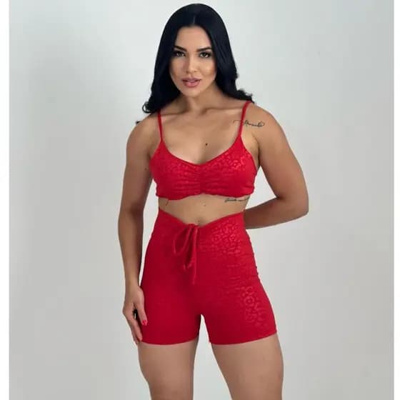 Short e Top com bojo Conjunto Academia Feminino Fitness Kit Corrida Caminhada Short Fitness Top Academia