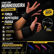 Strap Fita Com Munhequeira Lifiting Strap Exercicios Puxada