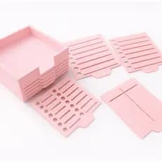 Suporte Organizador para bloco de notas adesivas/ Post-it com Estênceis de Tarefas em Gaveta