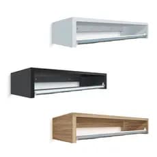 Cabideiro Prateleira em Mdf 50x25 Para Quarto Closet Araras Roupas
