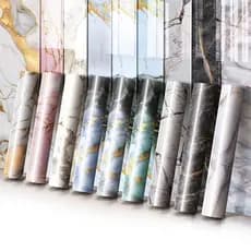 Papel Parede Adesivo Mármore Vinílico Lavável Autocolante Dourado Brilhante Sala Cozinha Banheiro