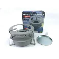 Fogareiro Fogão Acendedor Carvão a Alcool 1 uma boca Portatil Espiriteira Alcool Camping Pesca Sitio